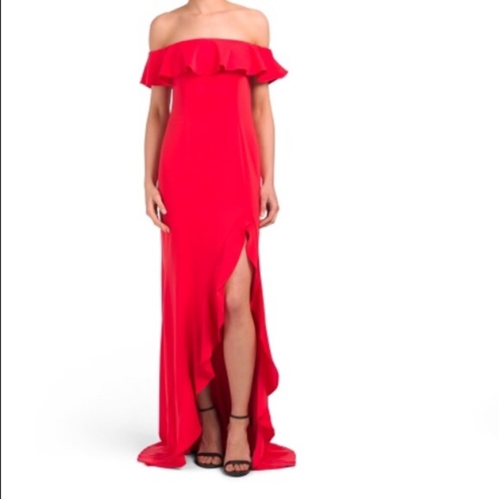JAY GODFREY red gown dress size 6 medium NWT